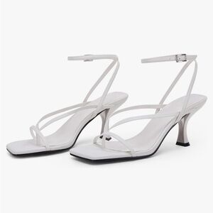 White heel sandals